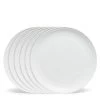 Edge Dinner Plates - Set Of 6 - White