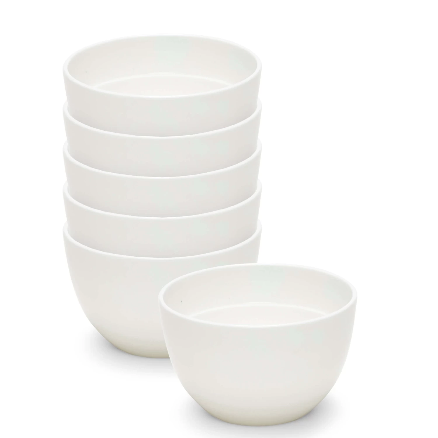 Edge Noodle Bowls - Set Of 6 - White 2 Edge Noodle Bowls - Set Of 6 - White - Image 2