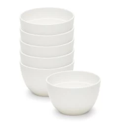 Edge Noodle Bowls - Set Of 6 - White