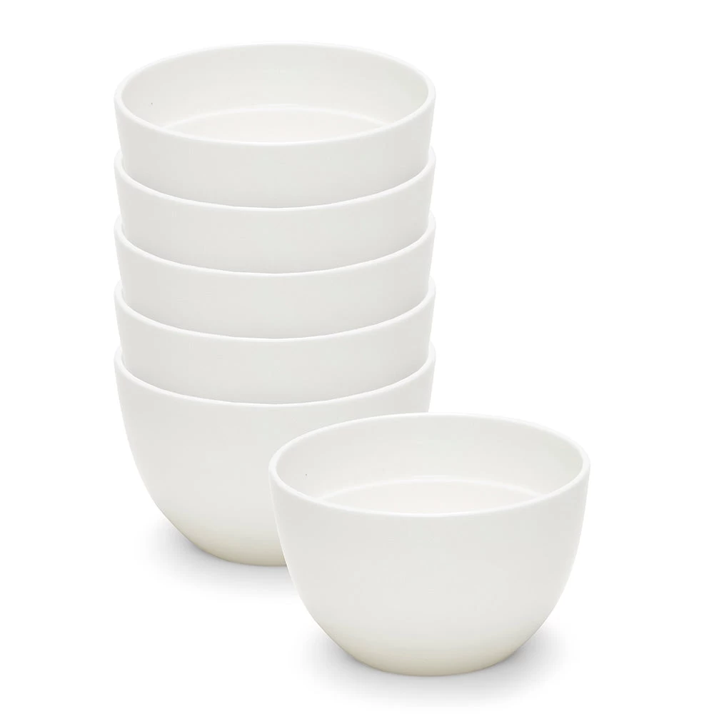 Edge Noodle Bowls - Set Of 6 - White 1 Edge Noodle Bowls - Set Of 6 - White