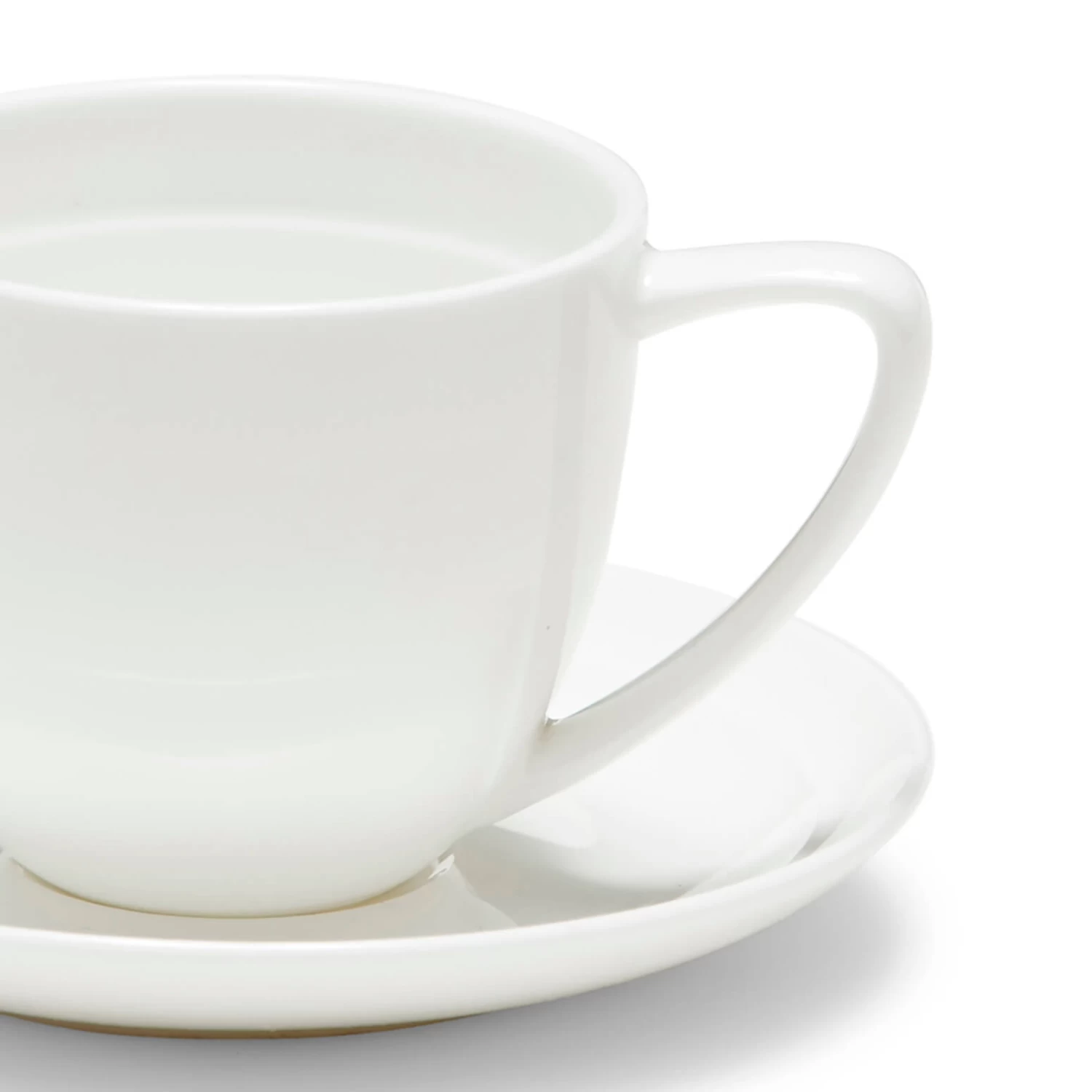Edge Espresso Cups & Saucers 100mL - Set Of 6 - White 3 Edge Espresso Cups & Saucers 100mL - Set Of 6 - White - Image 3