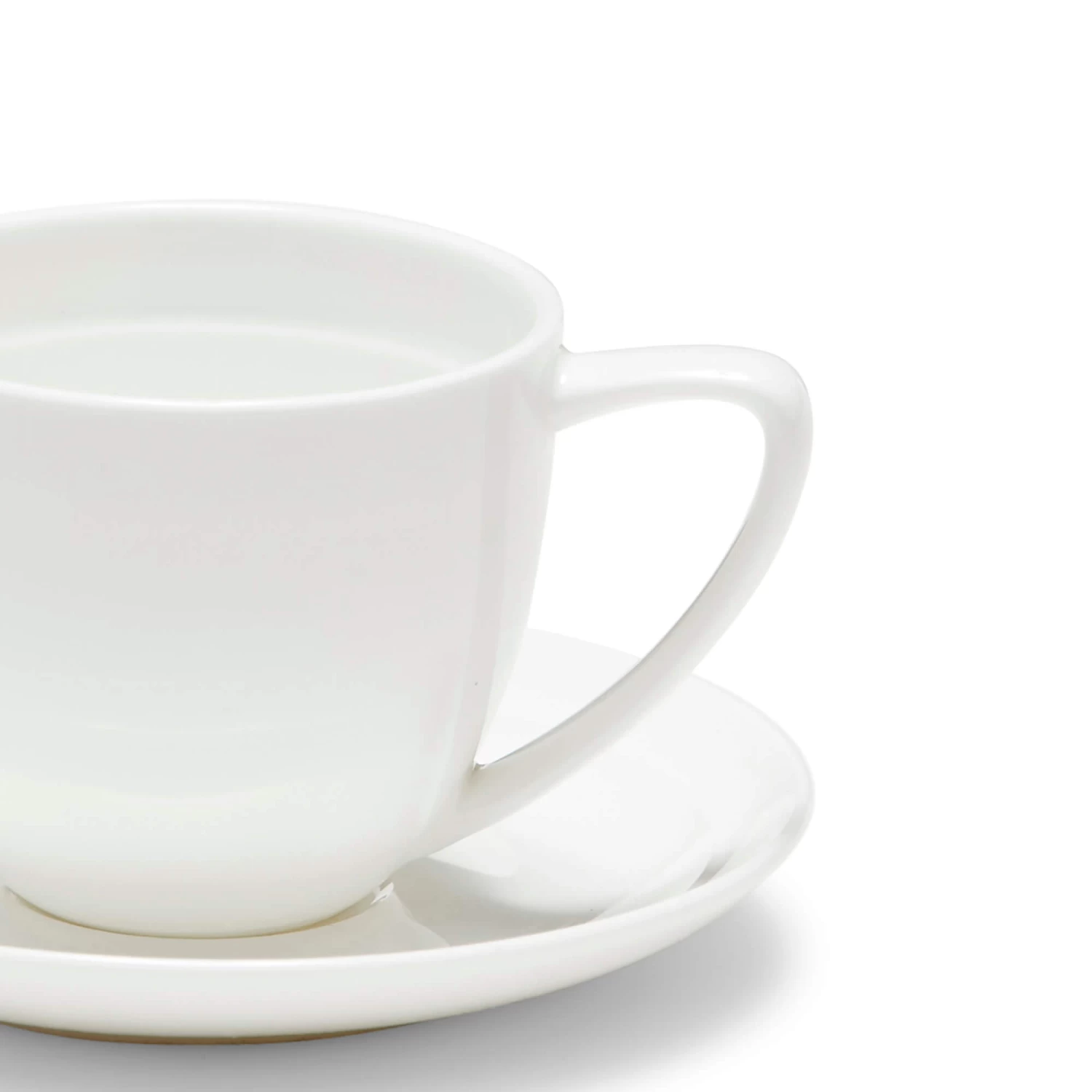 Edge Espresso Cup & Saucer 100mL - White 2 Edge Espresso Cup & Saucer 100mL - White - Image 2