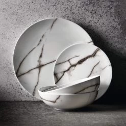 Marble Side Plates - Set Of 6 - White -Kitchen Sale Store images 2F42008K 9