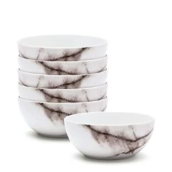 Marble Breakfast Bowls 14cm - Set Of 6 - Marble