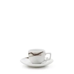 Marble Espresso Cups & Saucers 100mL - Set Of 6 - White 7 Marble Espresso Cups & Saucers 100mL - Set Of 6 - White -Kitchen Sale Store images 2F42014K 2