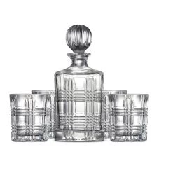 Bond Decanter & Tumbler Set - 5 Piece - Clear