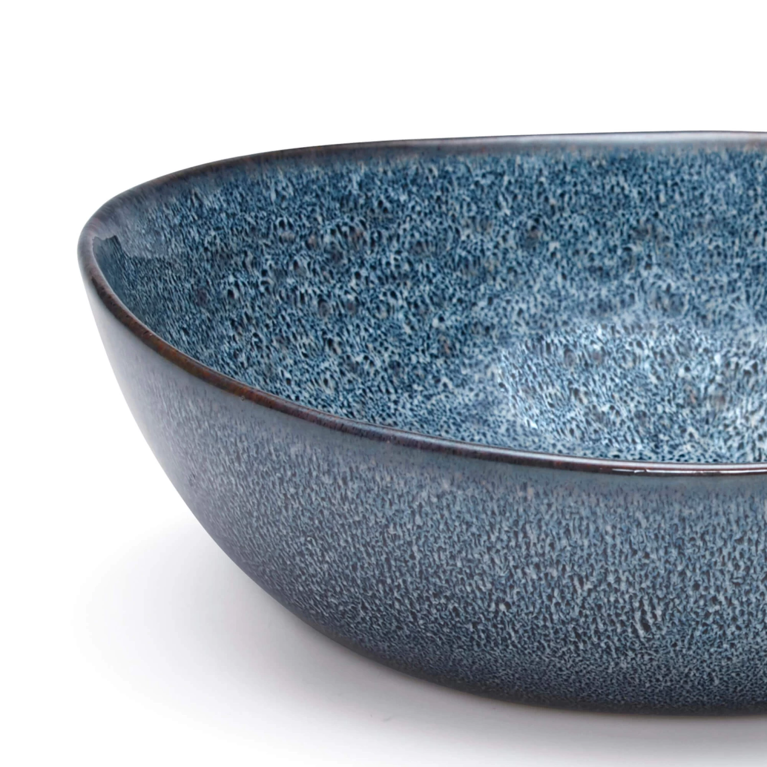 Nomad Pasta Bowl 20 X 6.5cm - Blue Dappled 2 Nomad Pasta Bowl 20 X 6.5cm - Blue Dappled - Image 2