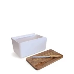 Hudson Bread Bin With Cutting Board Lid - White -Kitchen Sale Store images 2F45123 2