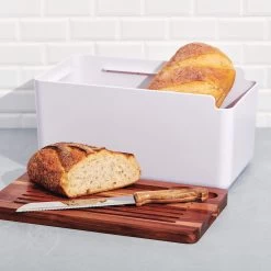 Hudson Bread Bin With Cutting Board Lid - White -Kitchen Sale Store images 2F45123 9 4fdbdb9d 6f99 4f38 84c3 fd29fb571716
