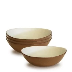 Nomad Pasta Bowls 20 X 6.5cm - Set Of 4 - Natural