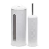 Spot Toilet Brush & Roll Holder - Set Of 2 - White
