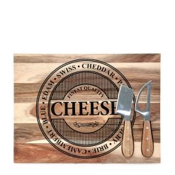 Fromage Serving Board With Knives 40 X 30cm