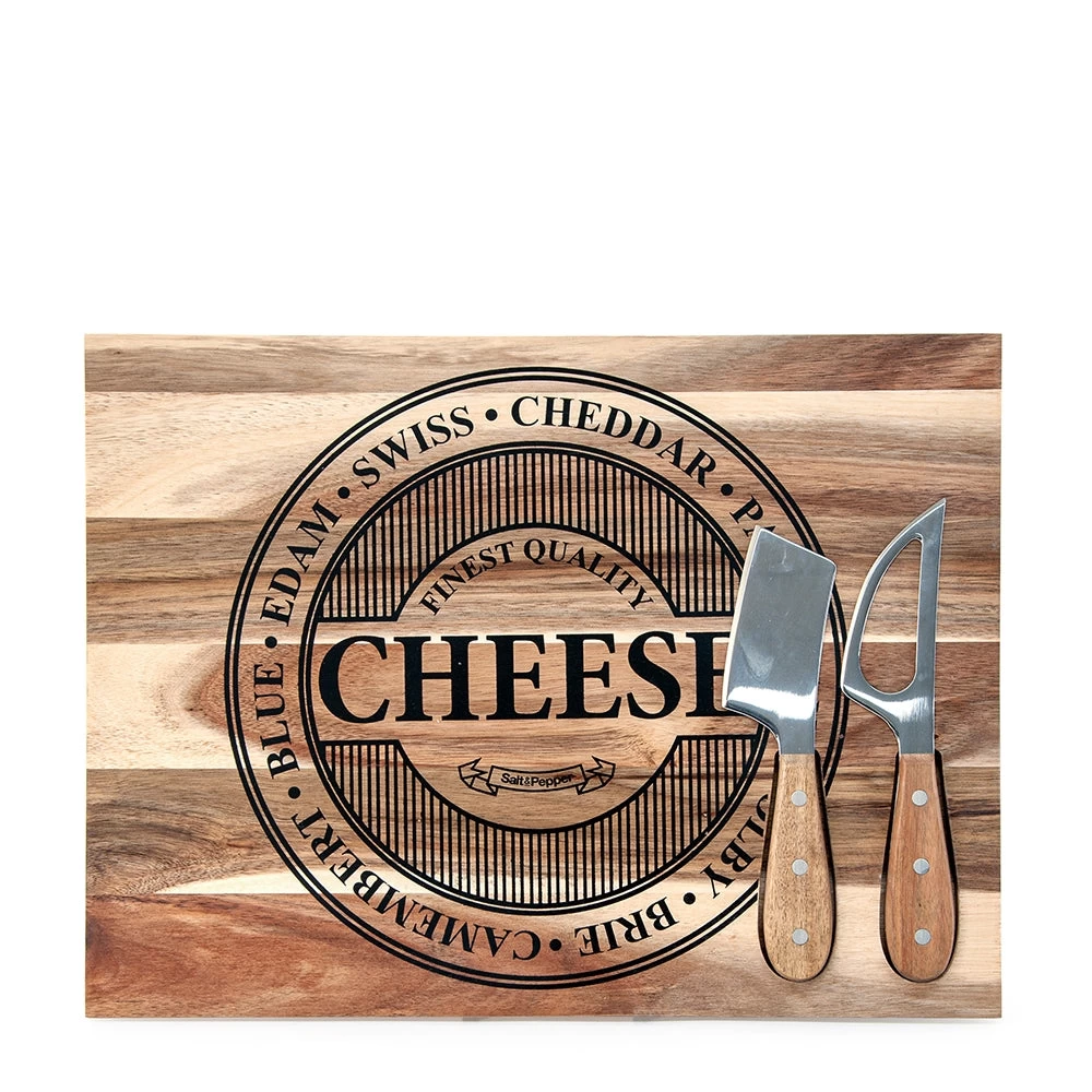 Fromage Serving Board With Knives 40 X 30cm 1 Fromage Serving Board With Knives 40 X 30cm