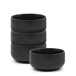 Brae Breakfast Bowls 15 X 8.5cm - Set Of 4 - Black