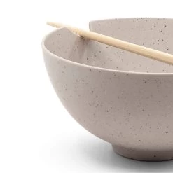 Ikana Noodle Bowl With Chopsticks 16.5cm - Stone -Kitchen Sale Store images 2F49502 3