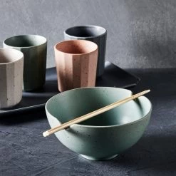 Ikana Noodle Bowl With Chopsticks 16.5cm - Moss -Kitchen Sale Store images 2F49503 9