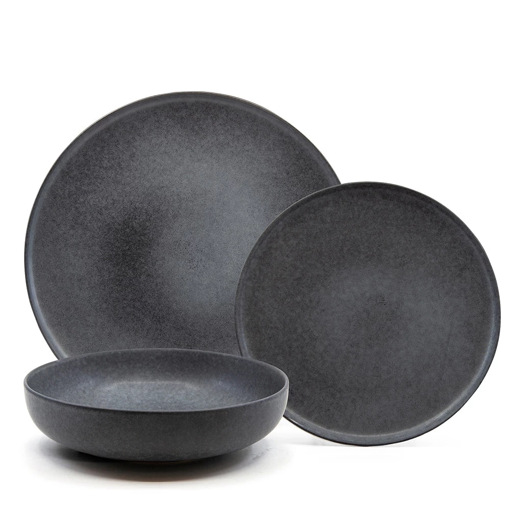 Hue 12 Piece Dinner Set - Black 1 Hue 12 Piece Dinner Set - Black