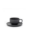 Hue Tea Cup & Saucer 200mL - Black