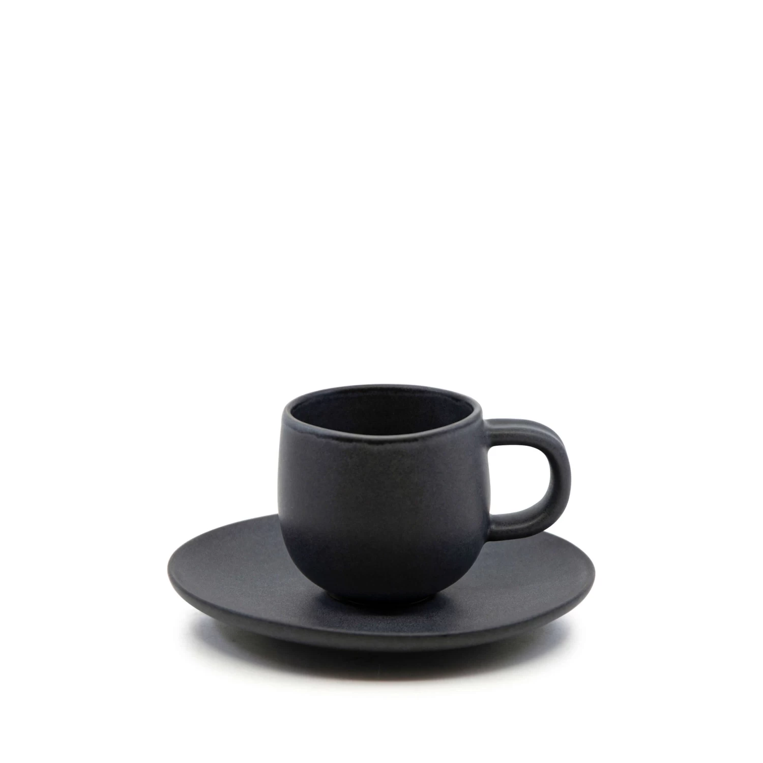 Hue Espresso Cups & Saucers 85mL - Set Of 6 - Black 3 Hue Espresso Cups & Saucers 85mL - Set Of 6 - Black - Image 3
