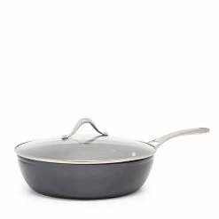 Tan-ium Saute Pan With Glass Lid 28cm