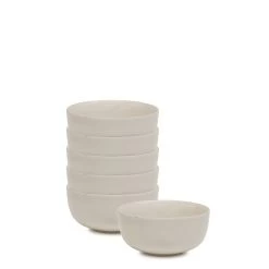 Hue Breakfast Bowls 14 X 7cm - Set Of 6 - Stone