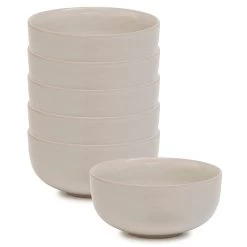 Hue Rice Bowls 12 X 6cm - Set Of 6 - Stone