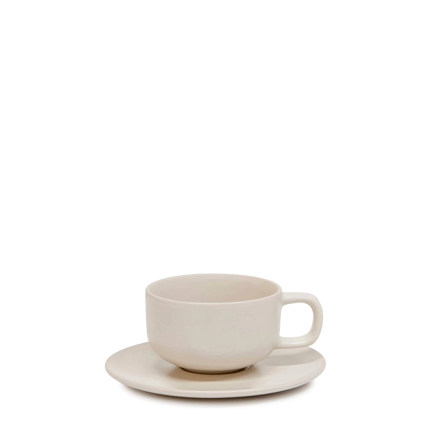 Hue Tea Cup & Saucer 200mL - Stone 1 Hue Tea Cup & Saucer 200mL - Stone