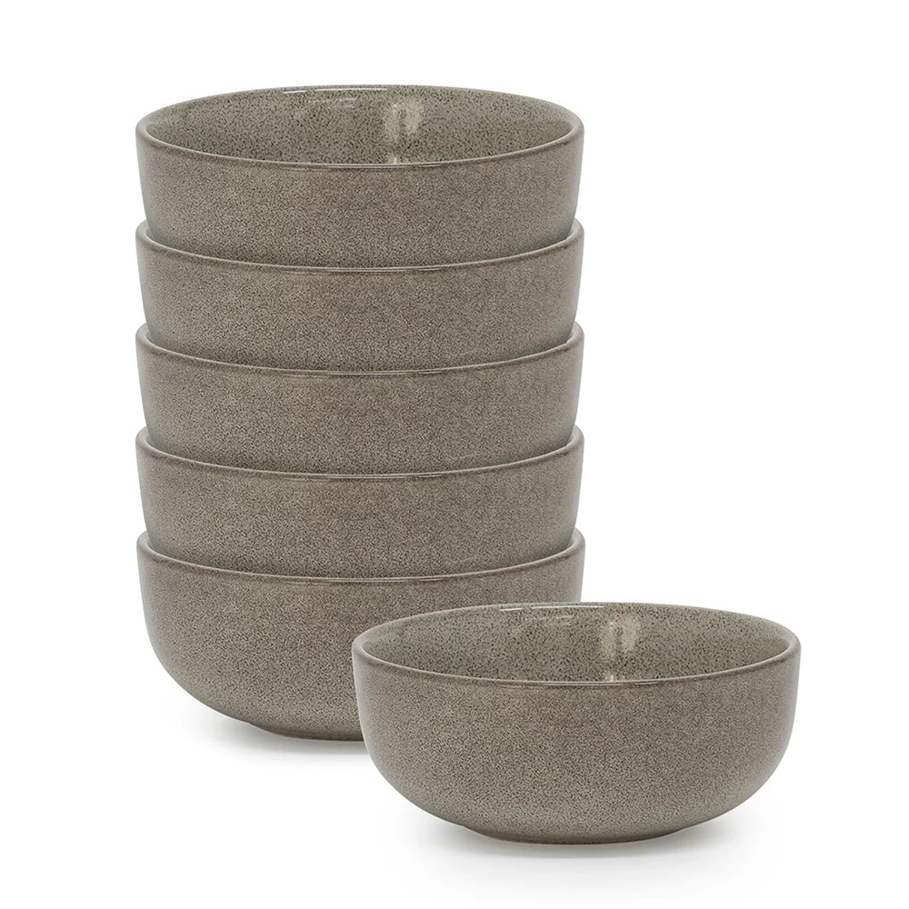 Relic Rice Bowls 12 X 5cm - Set Of 6 - Moss 1 Relic Rice Bowls 12 X 5cm - Set Of 6 - Moss