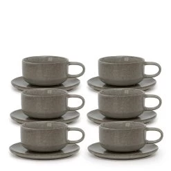 Kitchen Sale Store 5 Relic Tea Cups & Saucers 260mL - Set Of 6 - Moss
