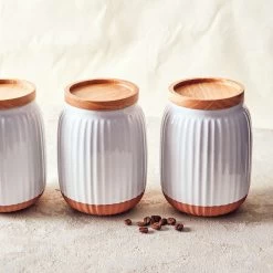 Amana Canisters 10 X 14cm - Set Of 3 - White -Kitchen Sale Store images 2F53338 9