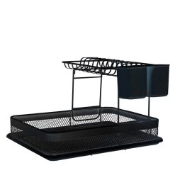 Ebony Stackable Dish Rack Set 43 X 38cm - Black