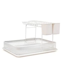 Ebony Stackable Dish Rack Set 43 X 38cm - White
