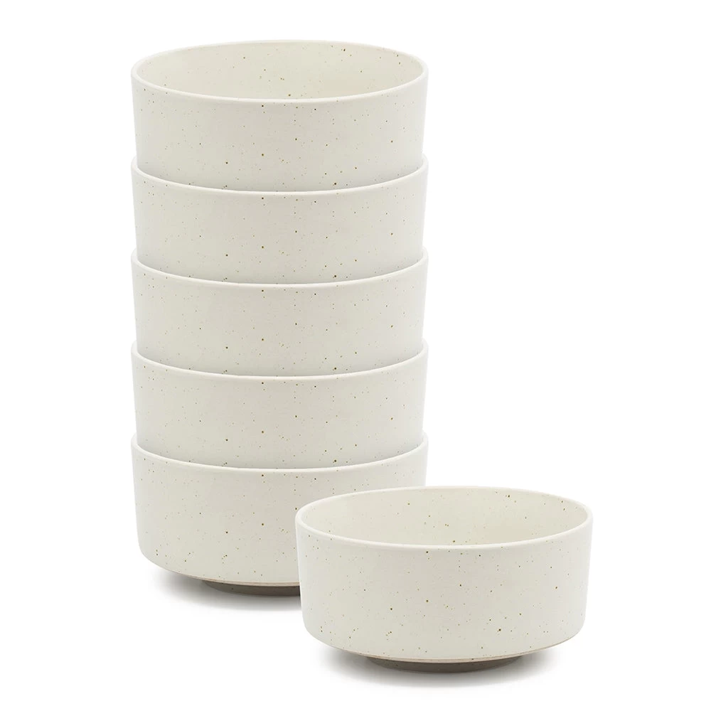 Claro Breakfast Bowls 15 X 7.5cm - Set Of 6 - White 1 Claro Breakfast Bowls 15 X 7.5cm - Set Of 6 - White