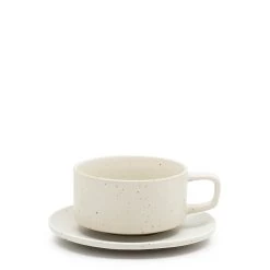Claro Tea Cup & Saucer 230mL - White
