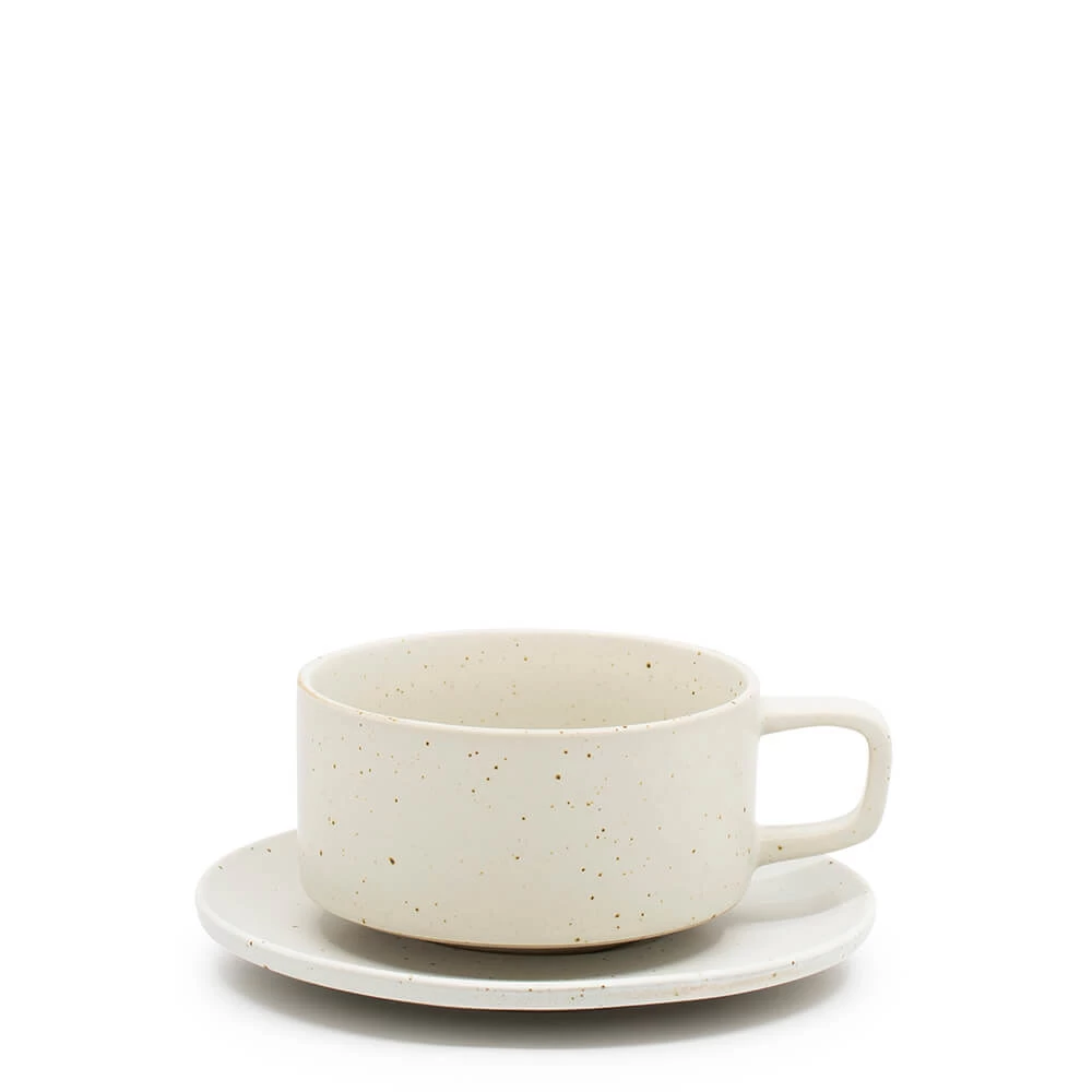Claro Tea Cup & Saucer 230mL - White 1 Claro Tea Cup & Saucer 230mL - White