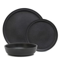 Industry 12 Piece Dinner Set - Black