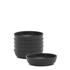 Industry Pasta Bowls 20 X 5cm - Set Of 6 - Black