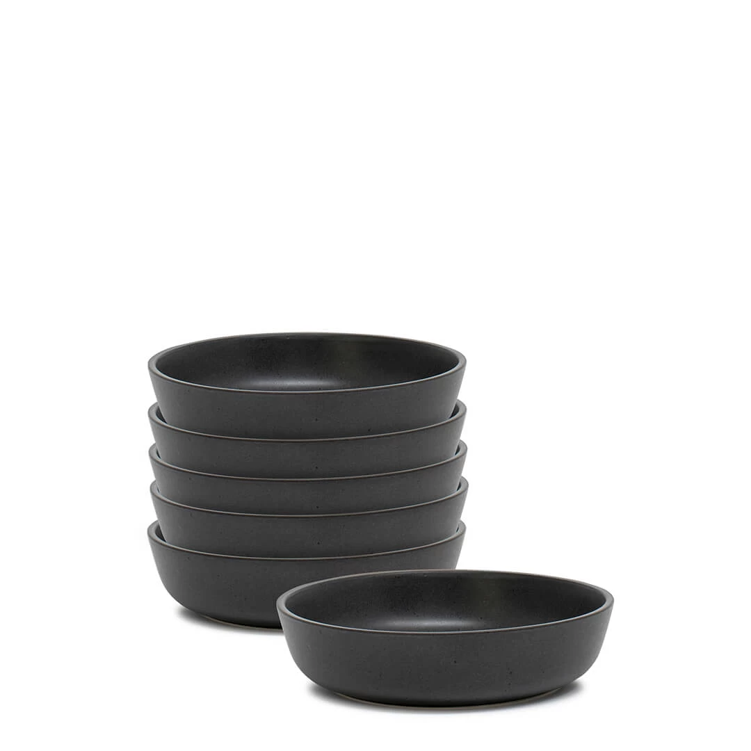 Industry Pasta Bowls 20 X 5cm - Set Of 6 - Black 1 Industry Pasta Bowls 20 X 5cm - Set Of 6 - Black