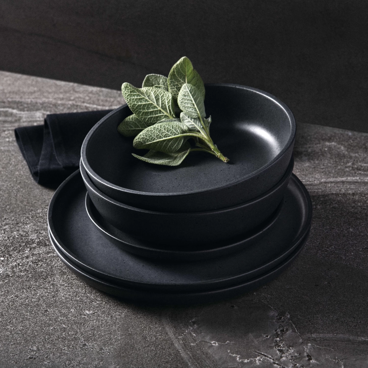 Industry Pasta Bowls 20 X 5cm - Set Of 6 - Black 3 Industry Pasta Bowls 20 X 5cm - Set Of 6 - Black - Image 3