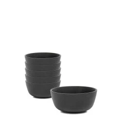Industry Breakfast Bowls 15 X 7cm - Set Of 6 - Black