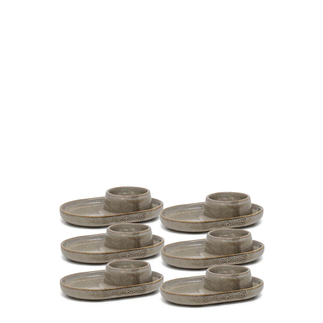 Relic Egg Cup 12 X 8cm - Set Of 6 - Moss 2 Relic Egg Cup 12 X 8cm - Set Of 6 - Moss - Image 2