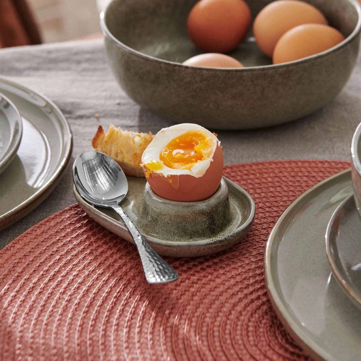 Relic Egg Cup 12 X 8cm - Moss 2 Relic Egg Cup 12 X 8cm - Moss - Image 2