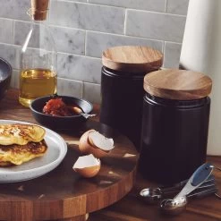 Industry Canisters 10 X 15cm - Set Of 3 - Black 5 Industry Canisters 10 X 15cm - Set Of 3 - Black -Kitchen Sale Store images 2F55490 9