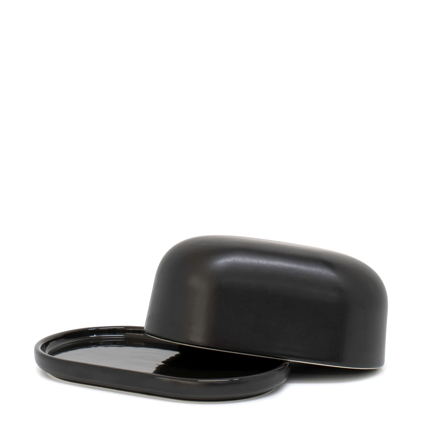 Industry Butter Dish 17 X 10.5cm - Black 2 Industry Butter Dish 17 X 10.5cm - Black - Image 2