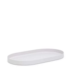 Grind Metal Condiment & Grinder Tray 28 X 16.5cm - White