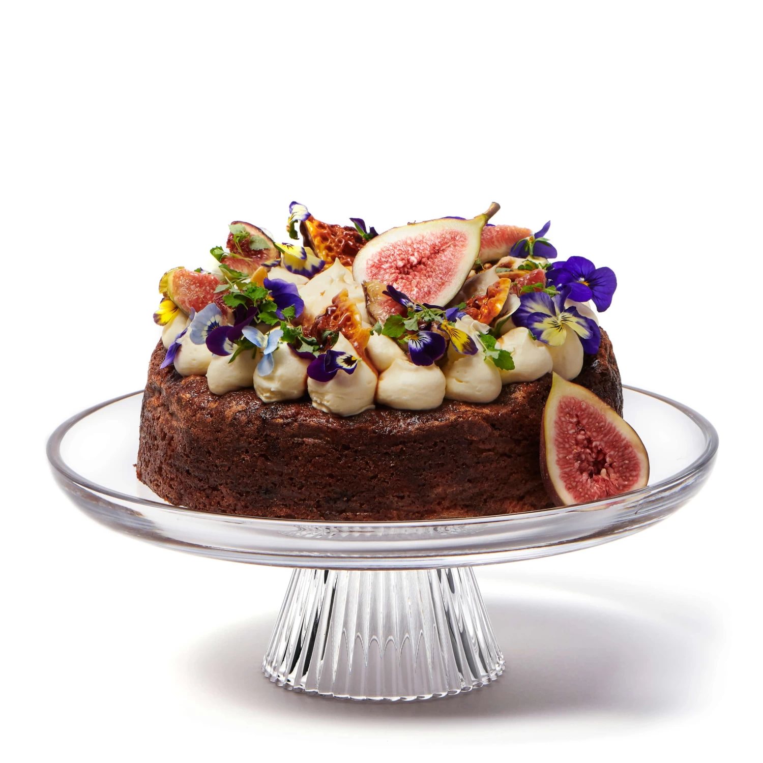 Ogin Glass Footed Cake Plate 28cm 1 Ogin Glass Footed Cake Plate 28cm