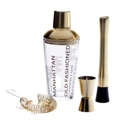 Atlas Cocktail Set - 4 Piece - Gold