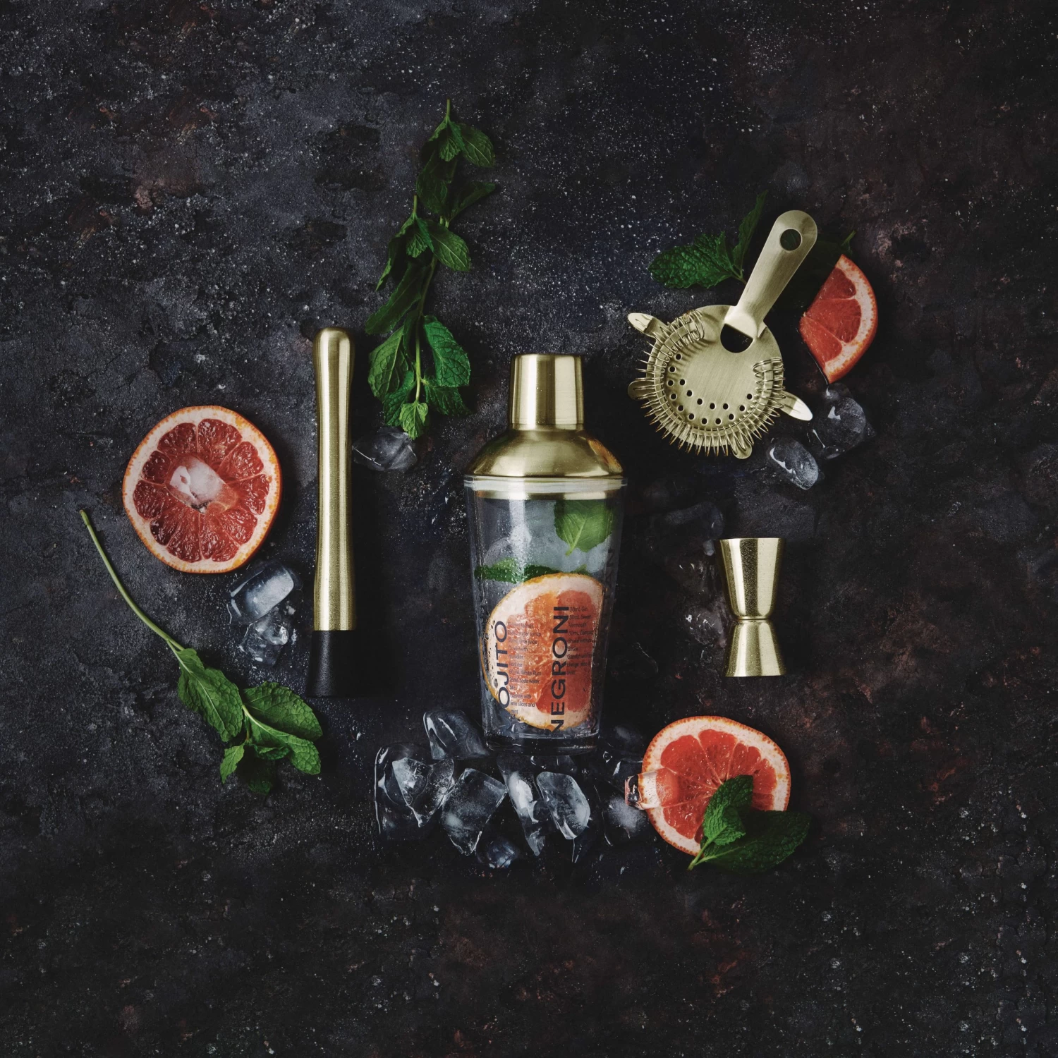 Atlas Cocktail Set - 4 Piece - Gold 3 Atlas Cocktail Set - 4 Piece - Gold - Image 3