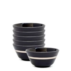 Demi Rice Bowls 10 X 5cm - Set Of 6 - Ink