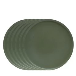 Hue Dinner Plates - Set Of 6 - Kelp
